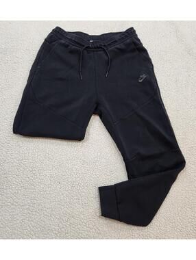 Nike Tech Fleece Jogger Pants Men Medium Black Zip Pocket Drawstring CU4495-010